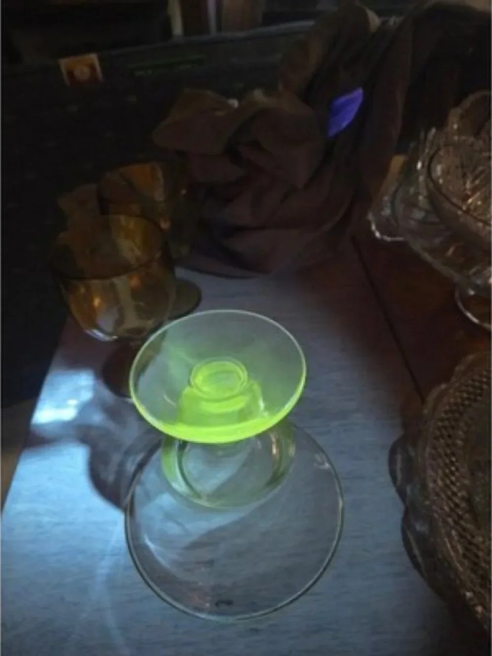 Simon Pearce Hartland Style Handblown Pedestal Compote Bowl 7